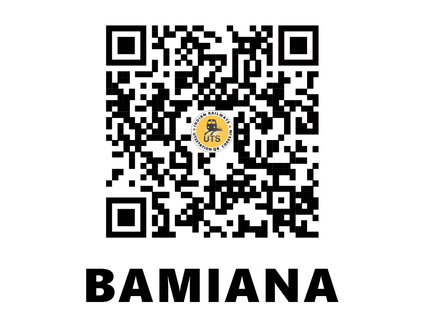 UTS QR Code for BAMIANA - BMY - NE (UTTAR PRADESH)
